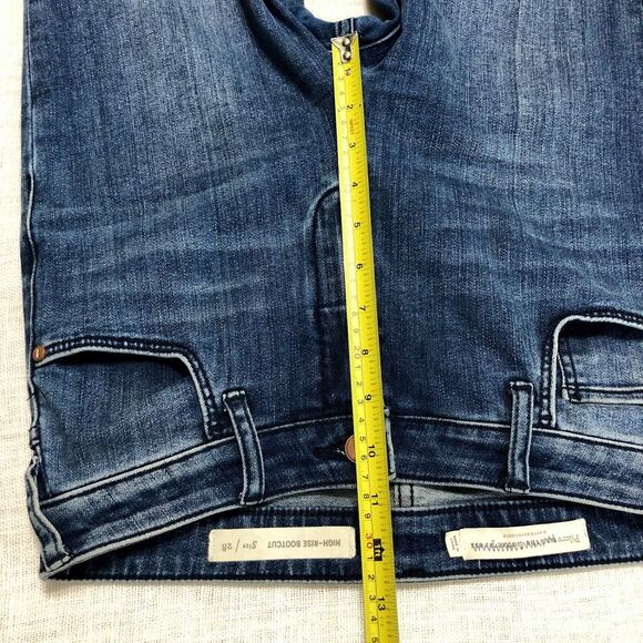 Anthropologie Pilcro High Rise Bootcut Jeans Womens 28 Button Hem Boho Western - Picture 12 of 15